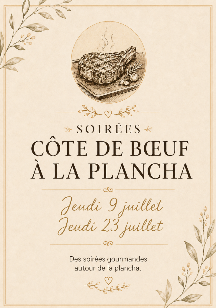 Affiche Soirée Côte de Boeuf à la plancha