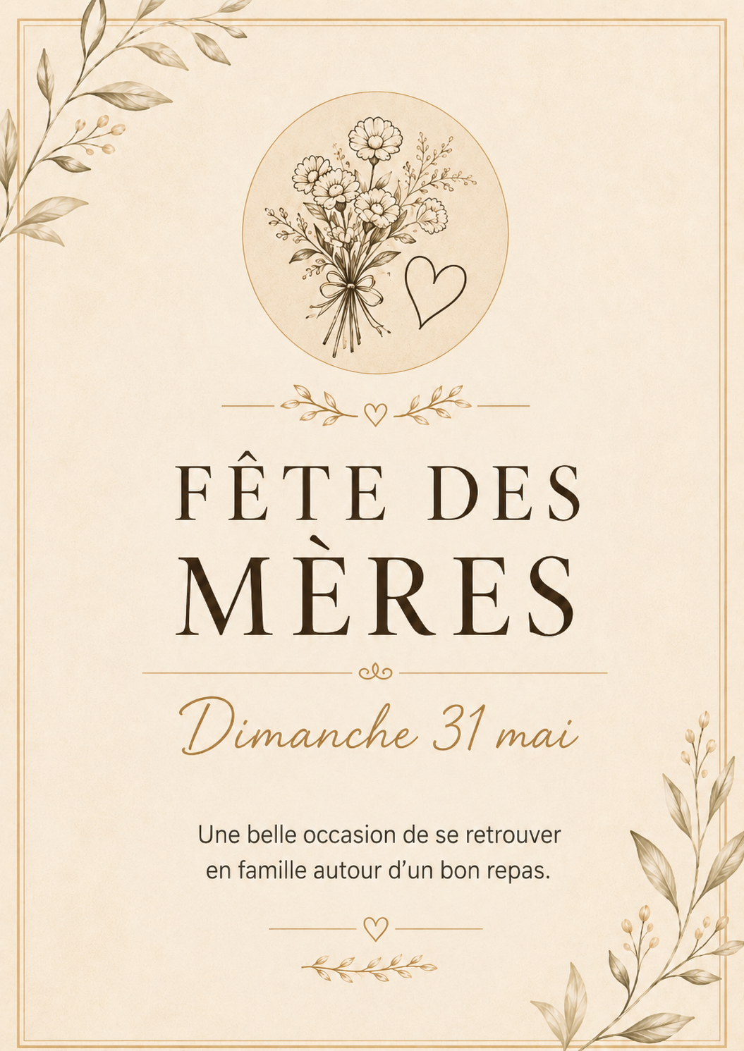 Affiche Fête des Mères